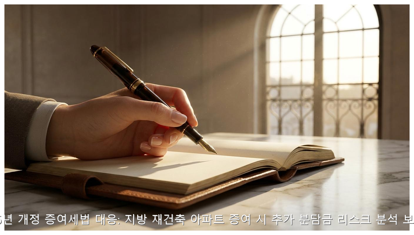 2026년 지방 재건축 증여와 분담금 리스크 관리 핵심 안내 및 분석 인포그래픽 (3)