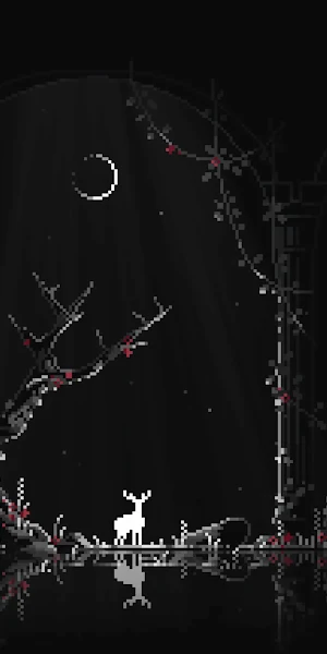 Pixel Art, Dark Fantasy, Gothic, Deer 4K Wallpaper Background