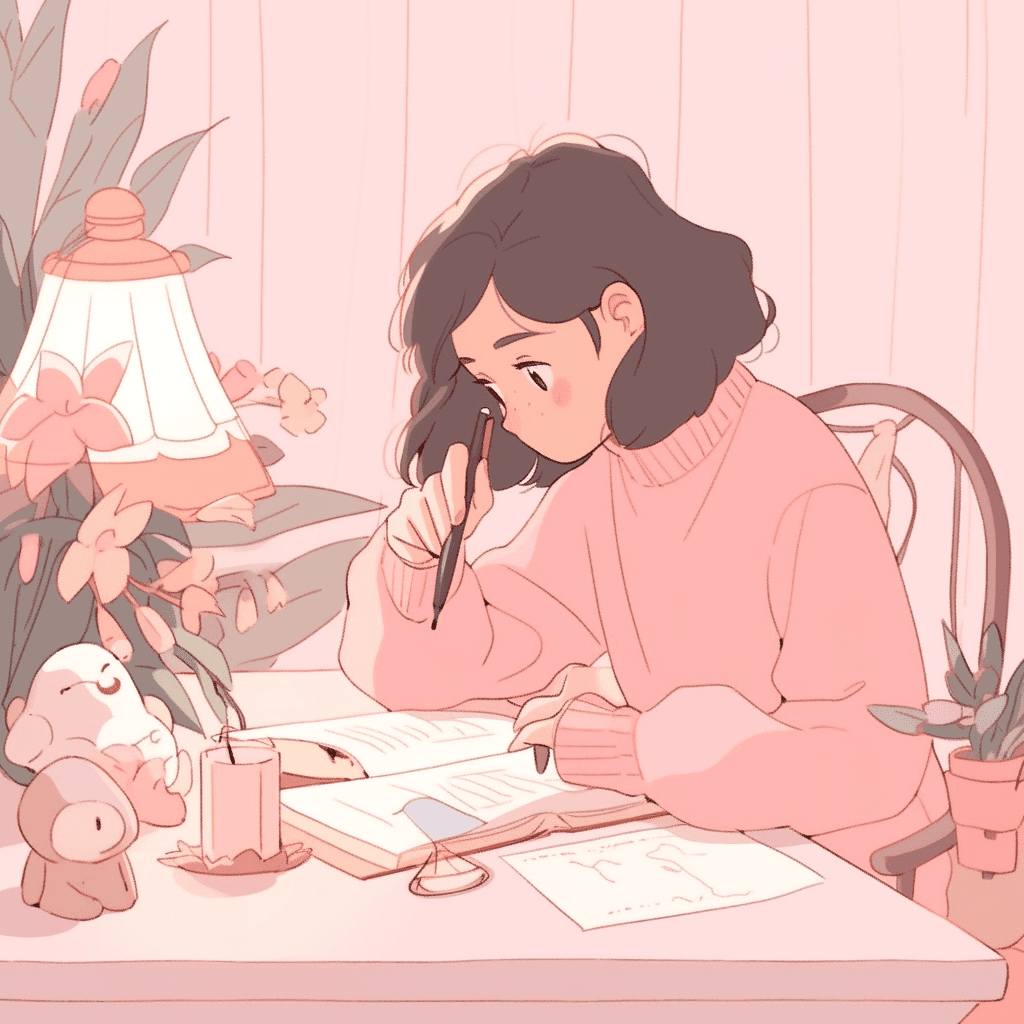 Un artista contemplativo dibujando un boceto