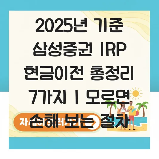 삼성증권 IRP 현금이전 하는 법 대표 이미지