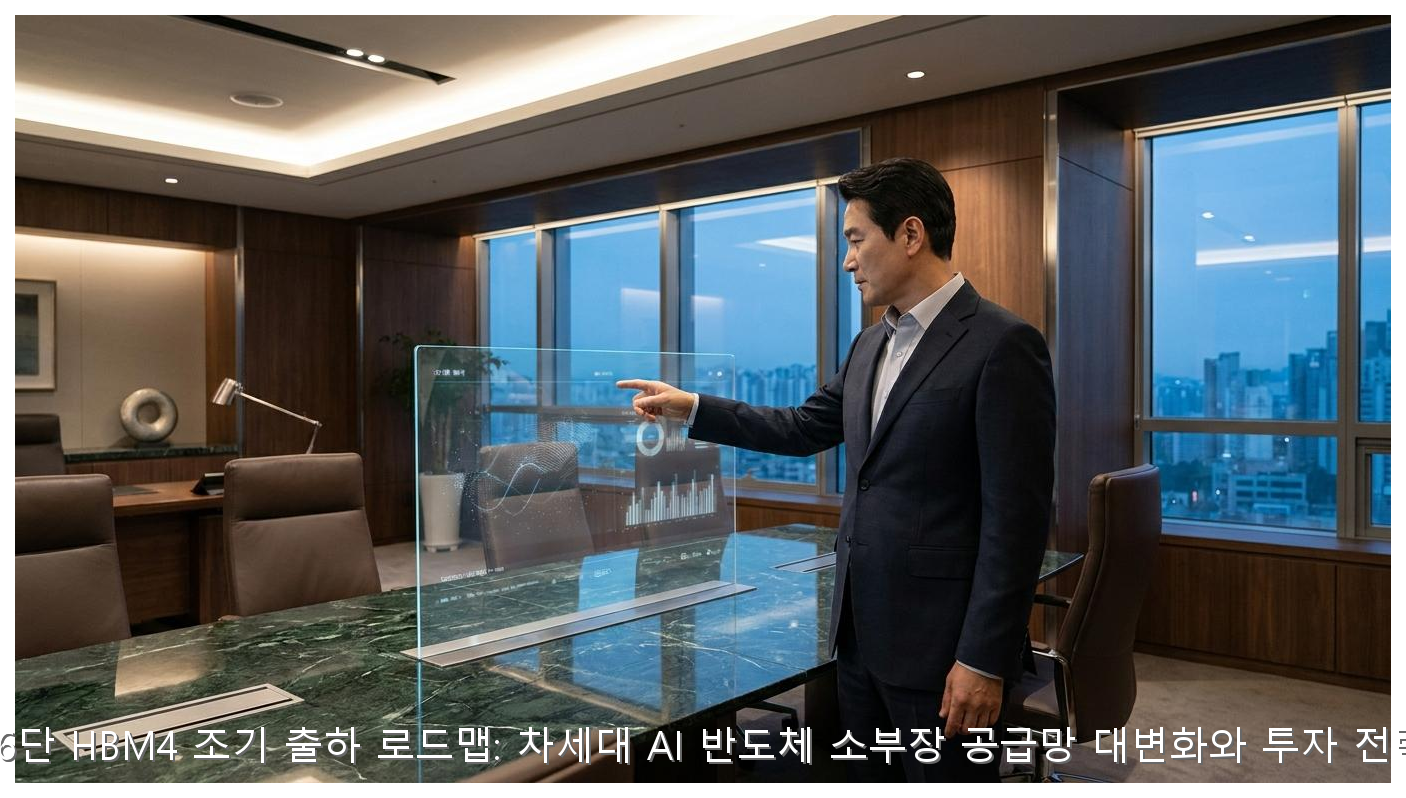 16단 HBM4 조기 출하와 AI 반도체 소부장 투자 전략 핵심 안내 및 분석 인포그래픽 (2)