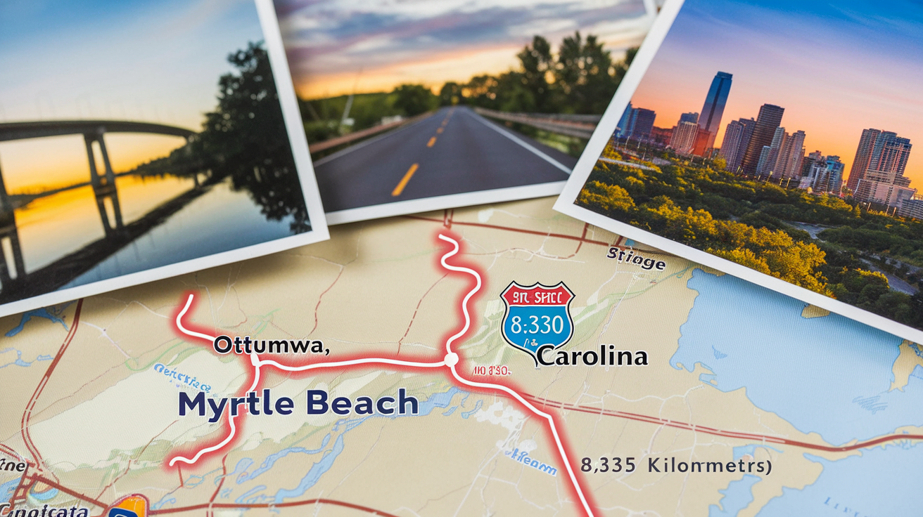 Distance and Travel Guide: Ottumwa, IA to Myrtle Beach, SC