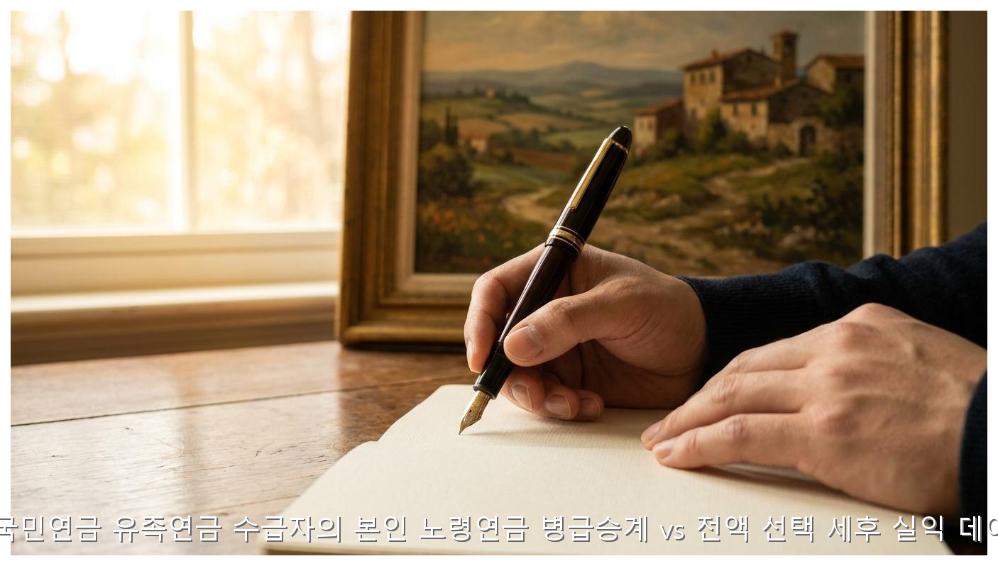 2026 유족연금 vs 노령연금 실익 분석 핵심 안내 및 분석 인포그래픽 (5)