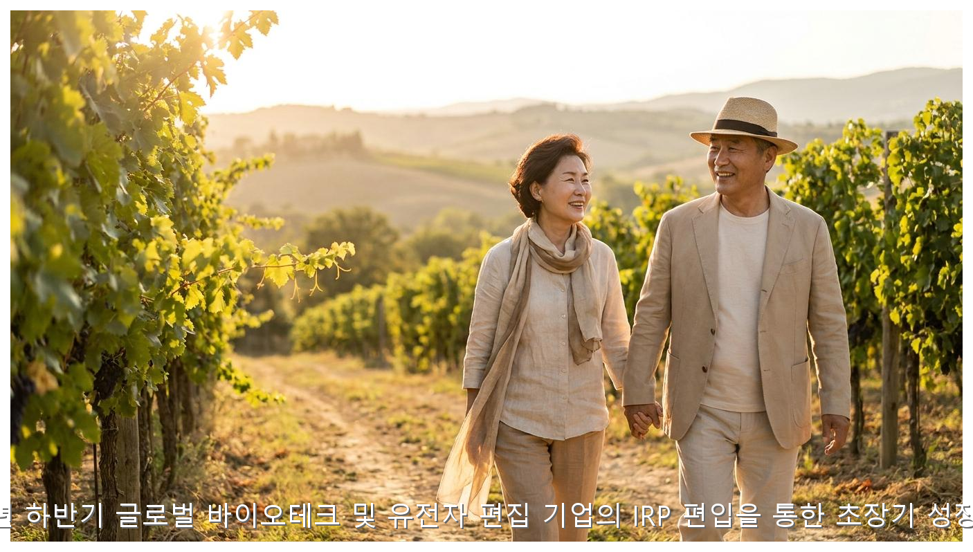 2026년 하반기 글로벌 바이오테크 및 유전자 편집 기업의 IRP 편입을 통한 초장기 성장 전략 핵심 안내 및 분석 인포그래픽 (6)