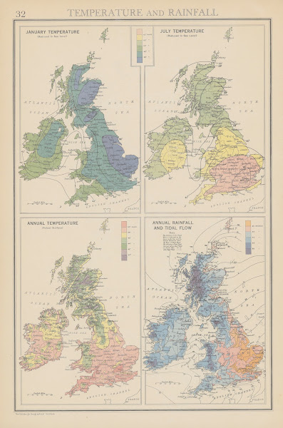 British Isles Temperature Rainfall 1942
