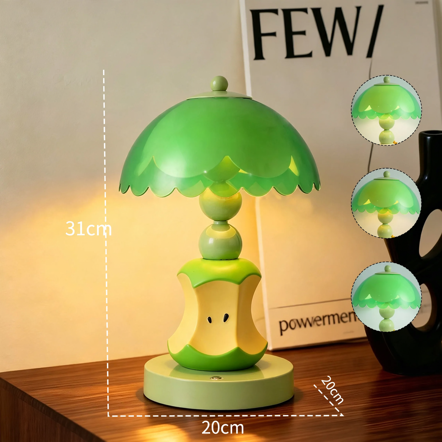 Apple Table Lamp made of ABS plastic
