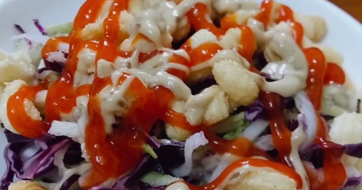 Salad nui chiên giòn rụm 😋😋