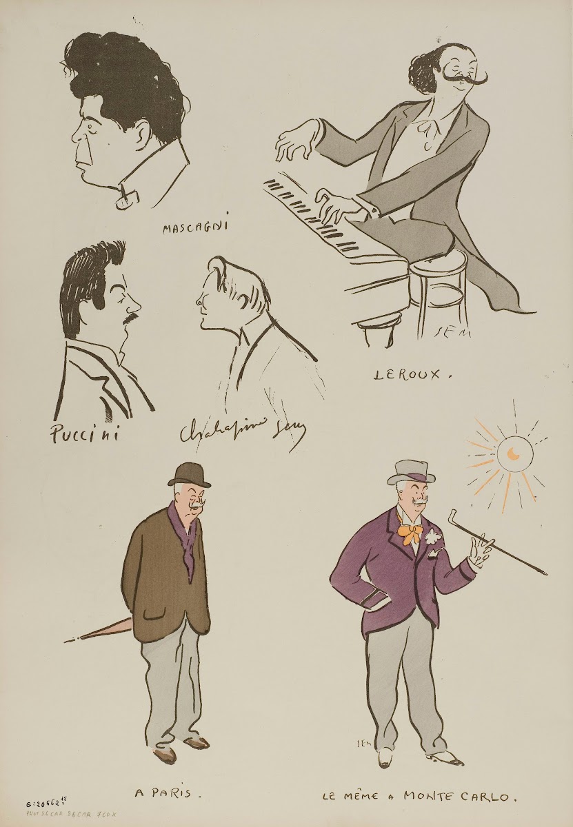 Pietro Mascagni Xavier Leroux Giacomo Puccini Feodor Chaliapine Enrico Caruso et