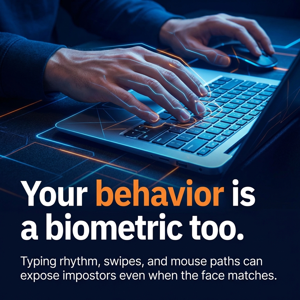 Why 220 Keystrokes of Behavioral Biometrics Beat a Perfect Face Match