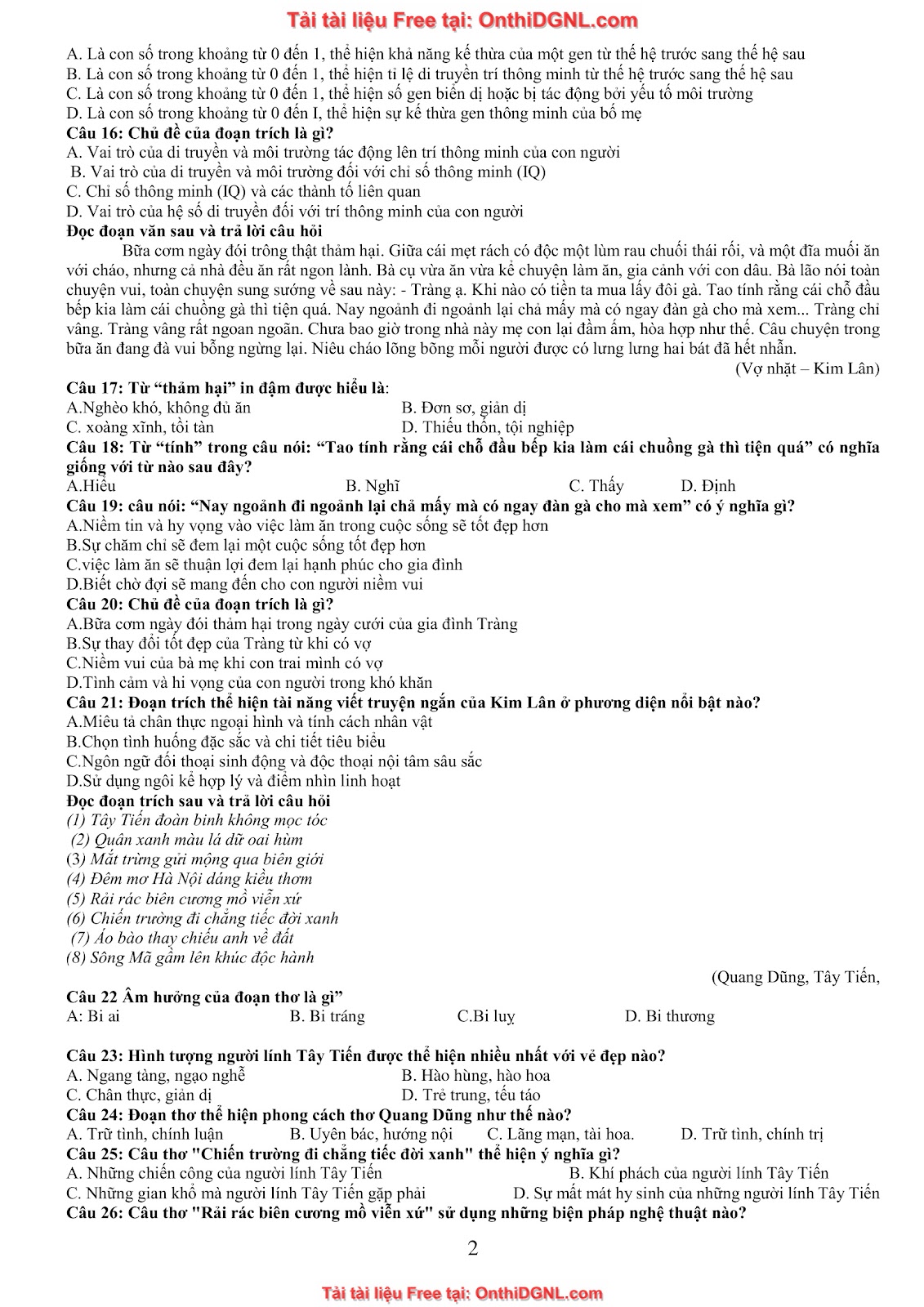 39 Đề ôn HSA - ĐỊnh tính