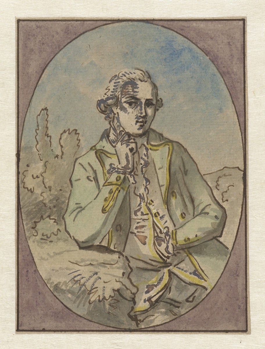 Portret van onbekende man in ovaal c 1752   c 1819