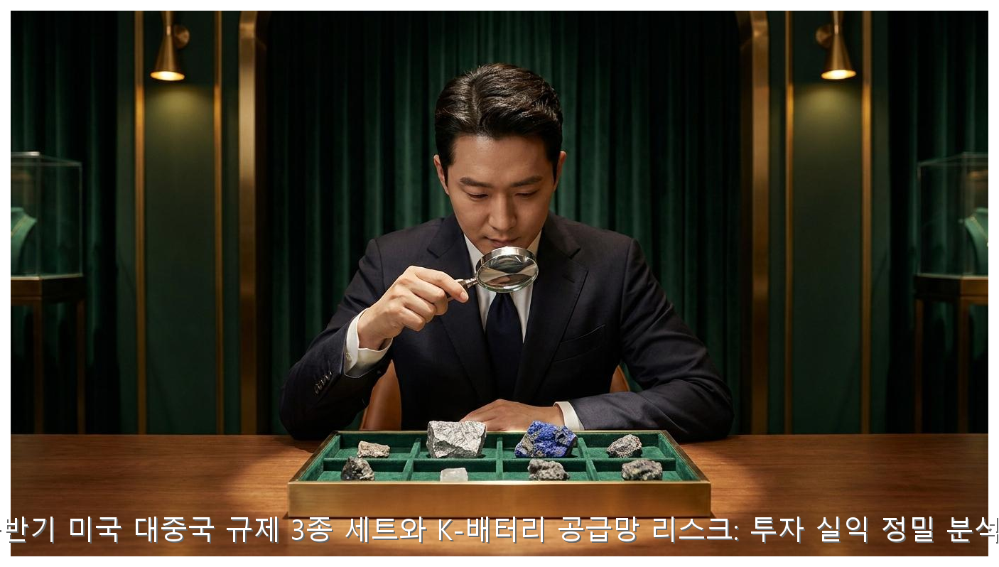 2026 하반기 미국 대중국 규제 3종 세트와 K-배터리 공급망 리스크: 투자 실익 정밀 분석 보고서 핵심 안내 및 분석 인포그래픽 (3)