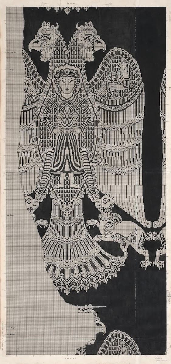 Schematic Drawing of Buyid Silk 1900s