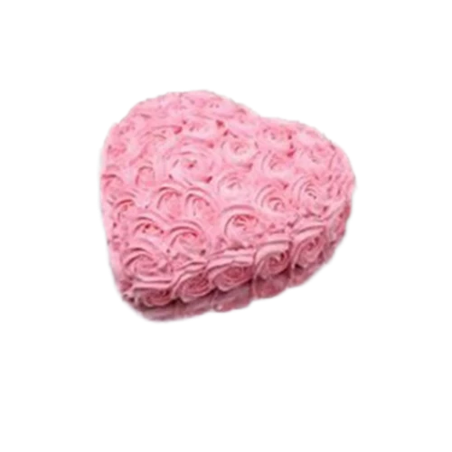 Rosettes Fresh Cream Heart Cake CB-HC005
