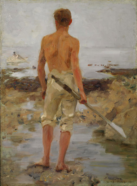 A boy with an oar 1910