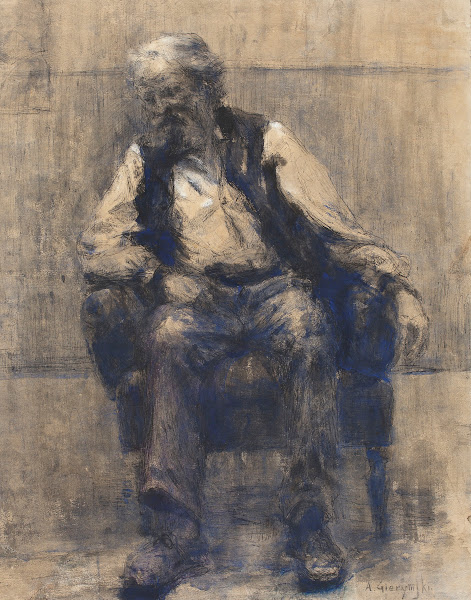 Man sitting on a chair 1881