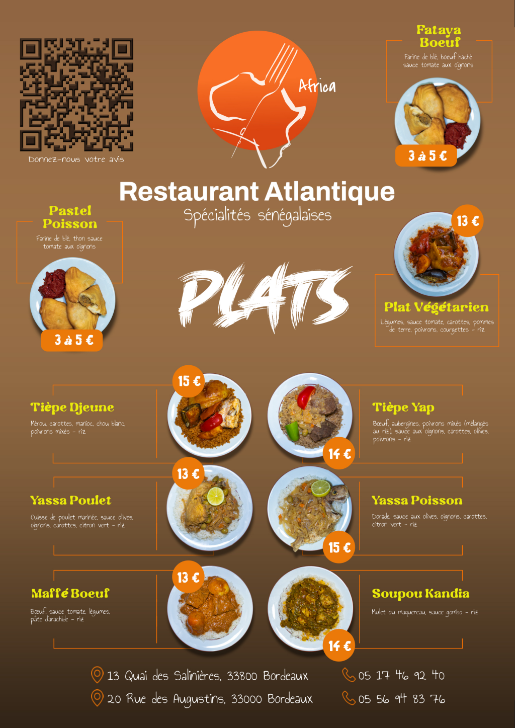 Menu recto