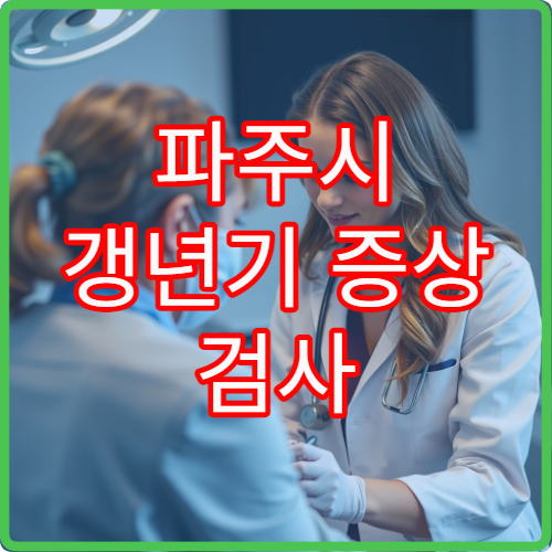 파주시 갱년기 증상 검사 및 여성 호르몬 균형 치료 가능한 전문 병원