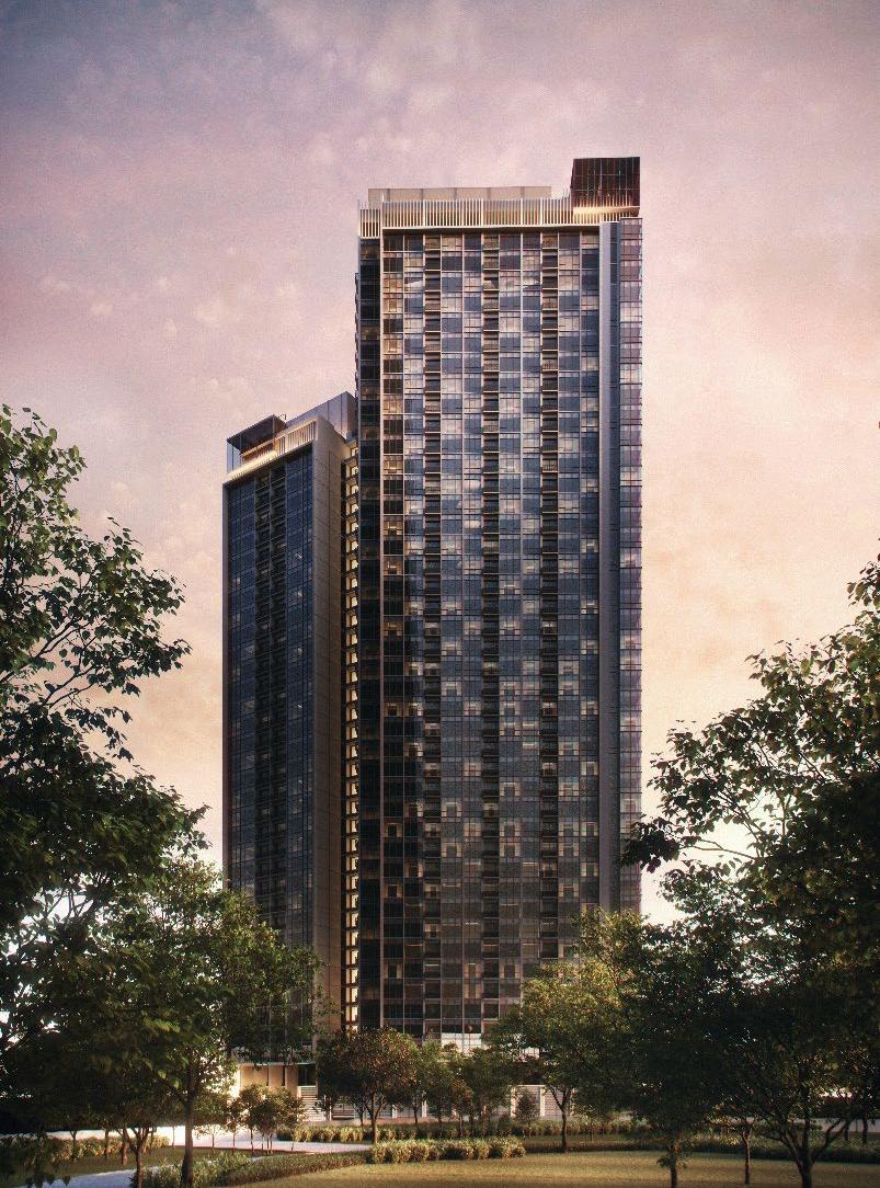Core Residence @ TRX — tower facade dusk