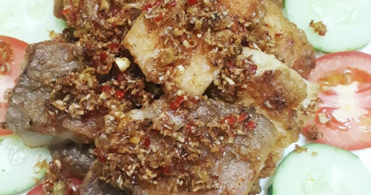 Cá điêu hồng phi lê chiên sả ớt