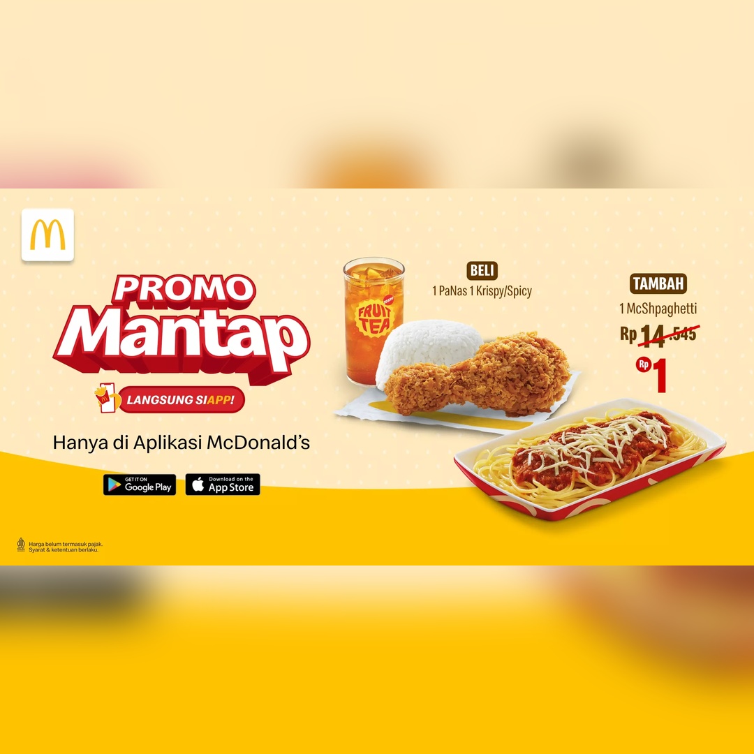 Tambah McSpaghetti cuma Rp1!