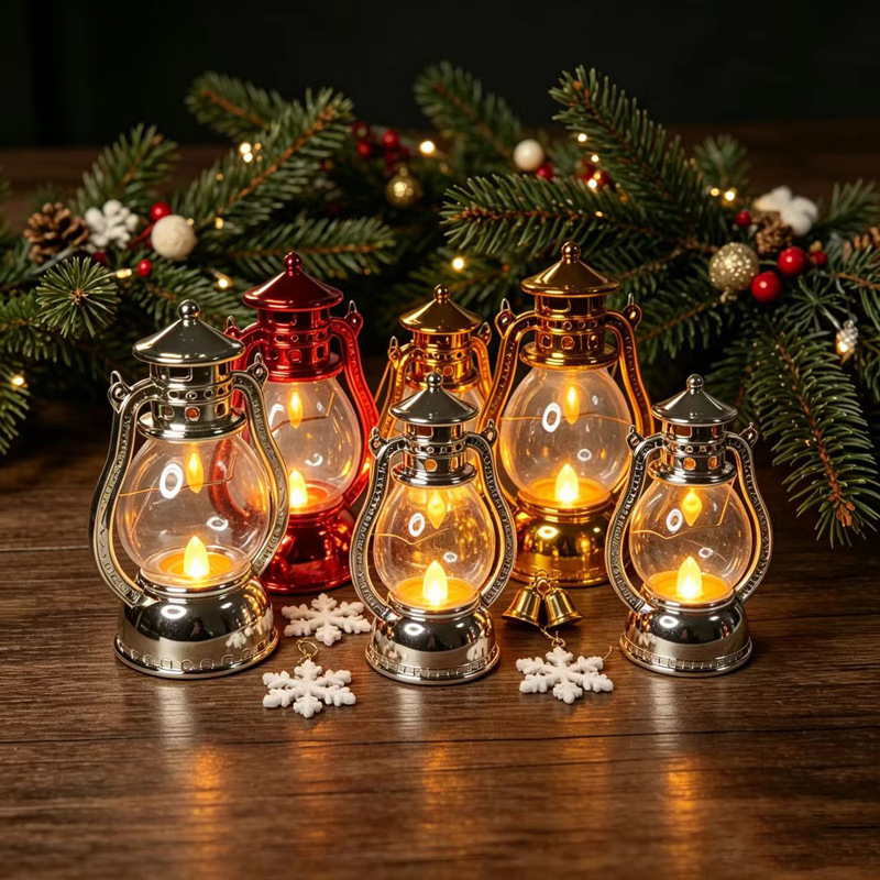 Decorative LED lantern in retro style