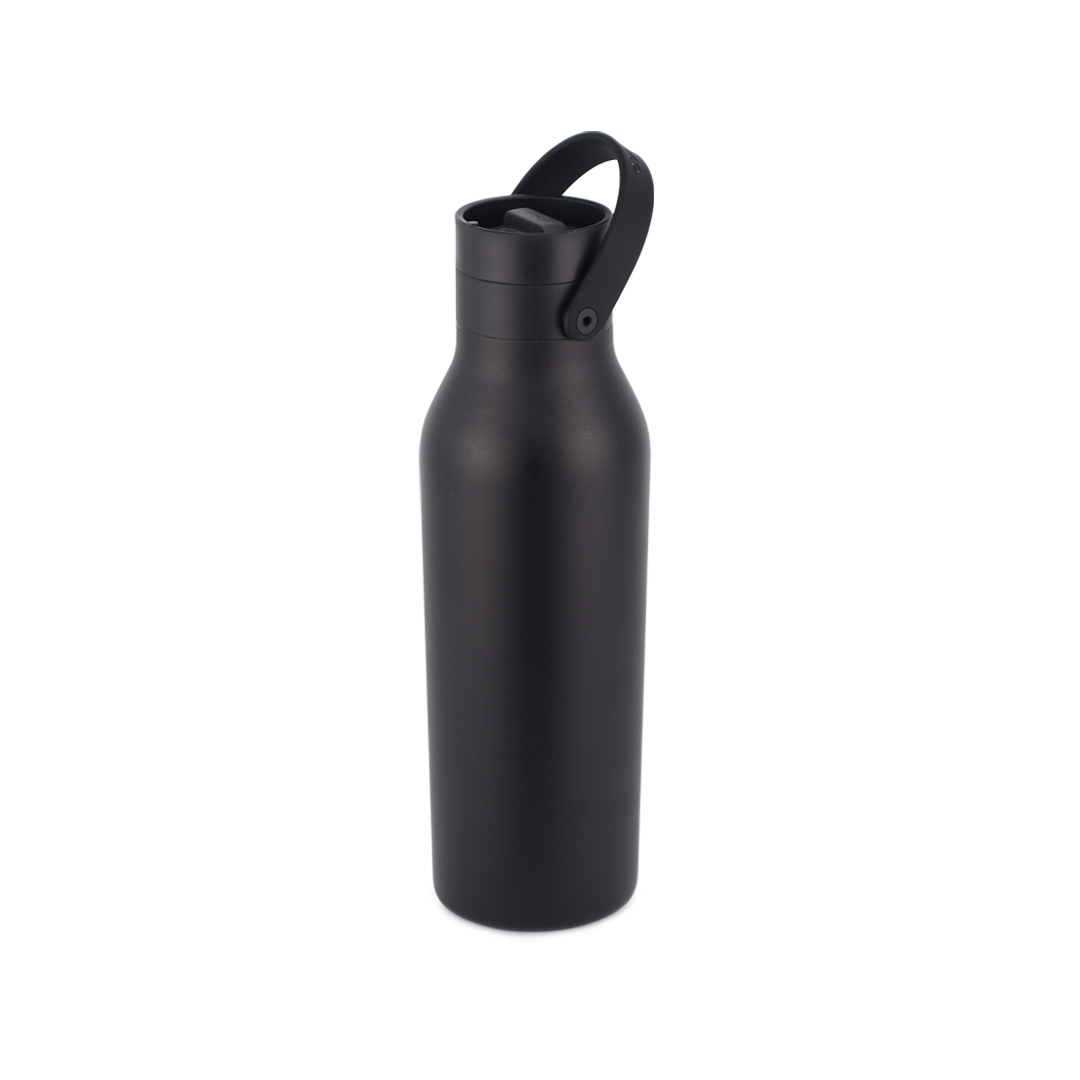 Recycled Stainless Steel Bottle 500ml Coated Ink Black