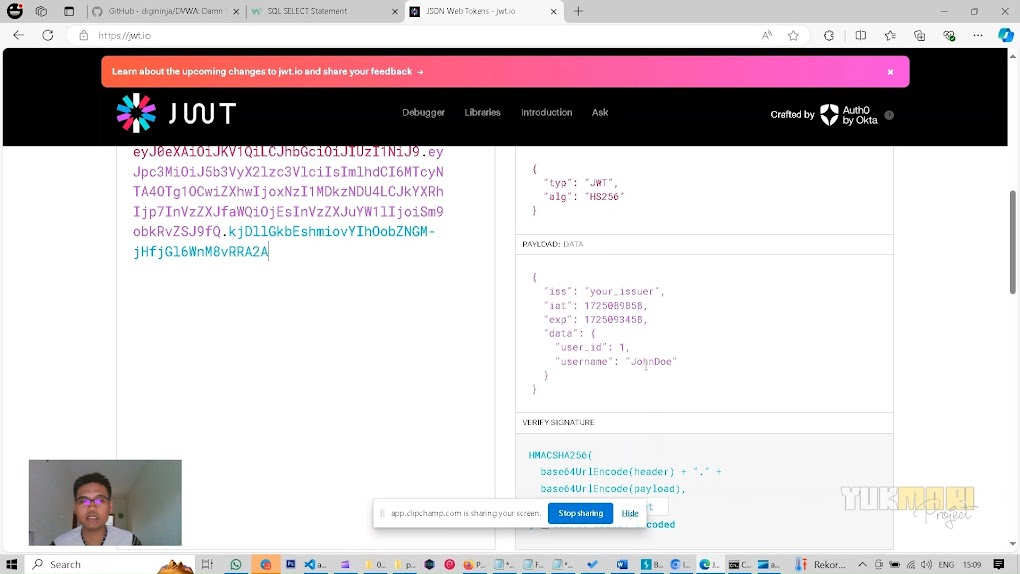 Keamanan Authorization dan JWT + Implementasi Penetrasi Sistem