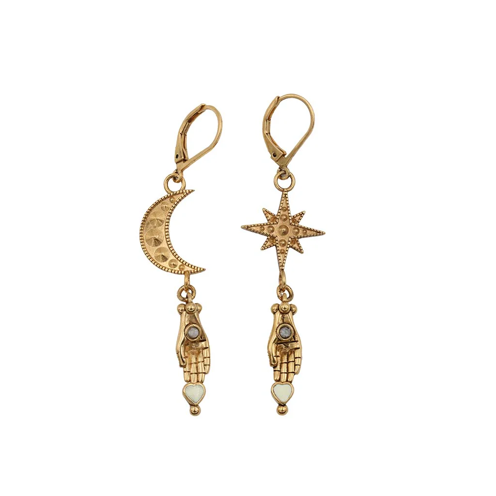 Серьги Sacha Звезда и Луна