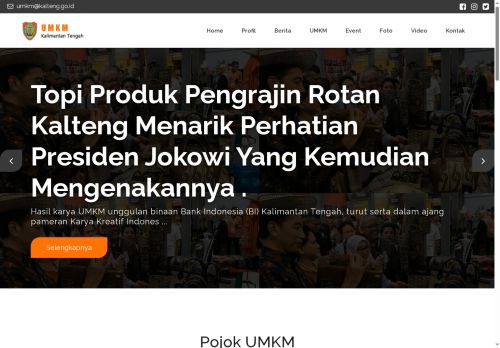 BERANDA - USAHA MIKRO KECIL DAN MENENGAH KALIMANTAN TENGAH