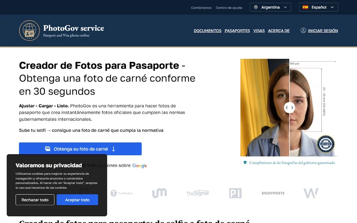 Captura de PhotoGov