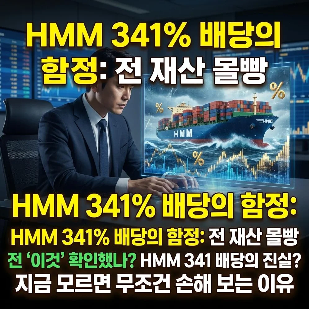 HMM 배당수익률 341%? 당신이 전 재산을 몰빵하기 전 반드시 확인해야 할 '치명적 착각'