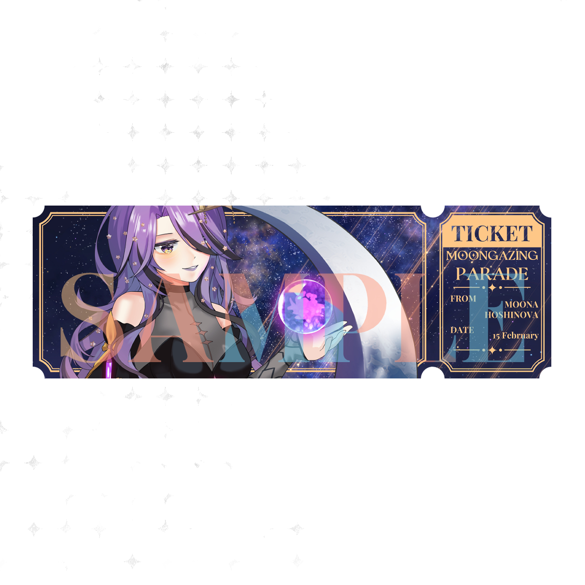 Moona Hoshinova Moon Goddess Laser Ticket By Hiudarat