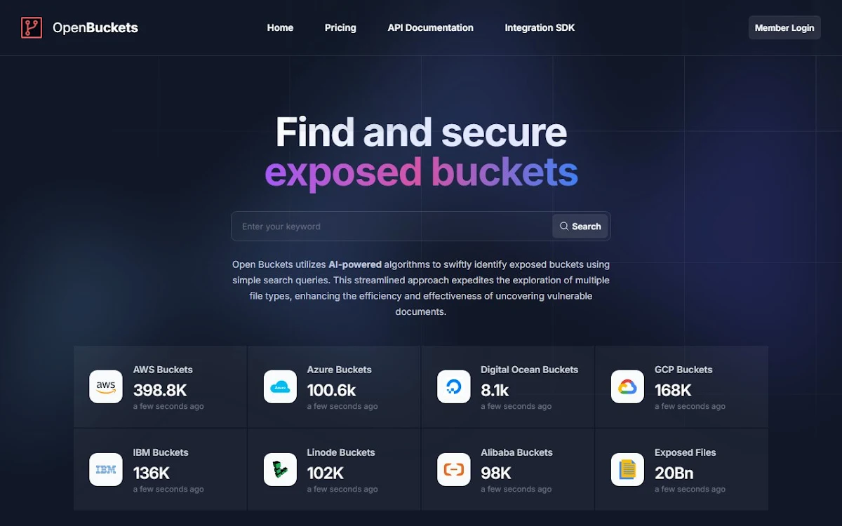 Captura de OpenBuckets