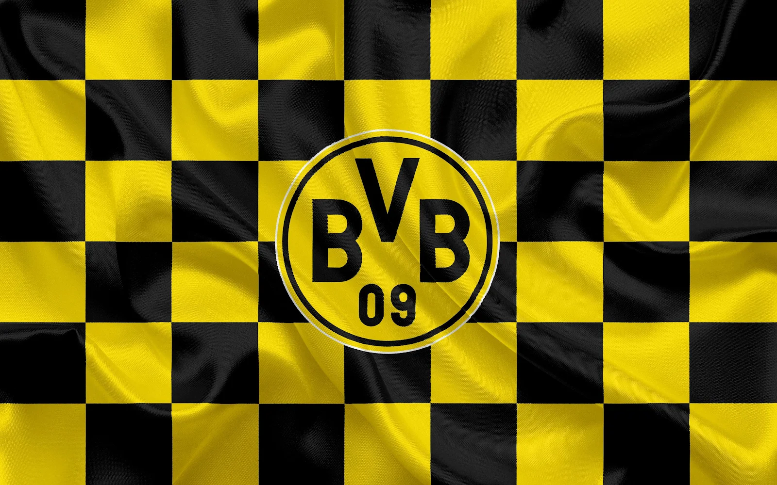 Borussia Dortmund Checkered Flag - Graphic Design 4K Wallpaper (3840x2400)