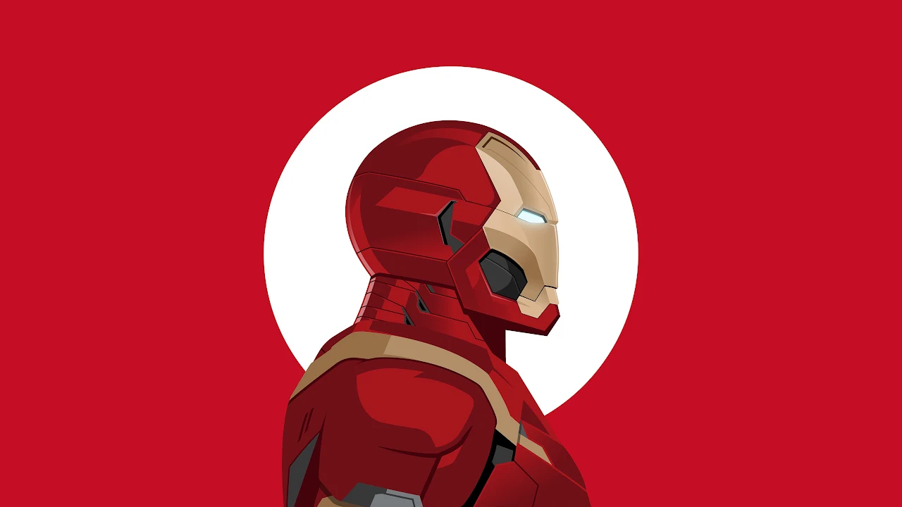 Iron Man Minimal 4K Desktop Wallpaper