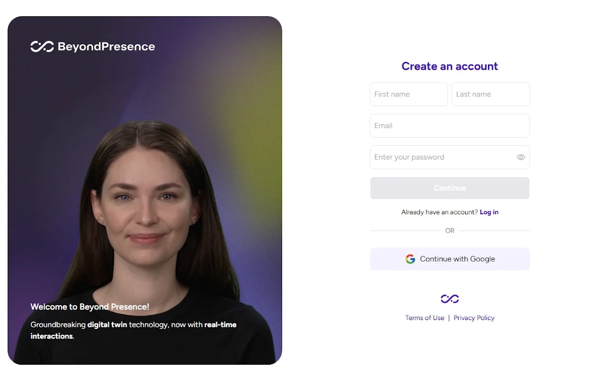 Captura de Beyond Presence: Video Agents Platform