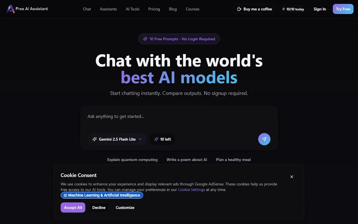 Captura de FreeAssist.ai