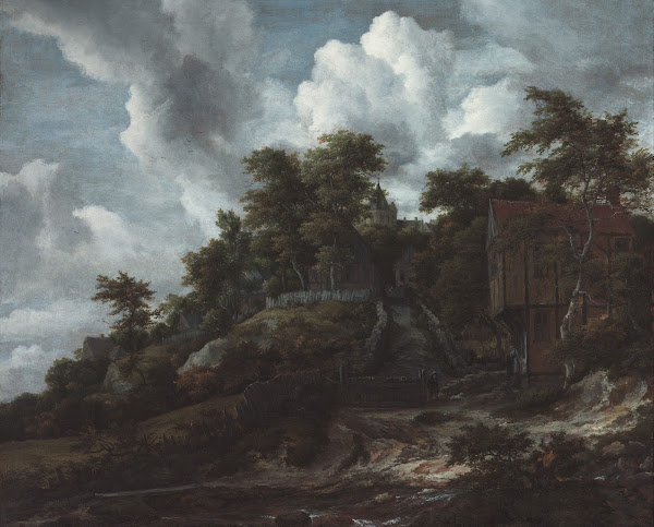 Wooded hillside with a view of Bentheim Castle from 1655 until 1660