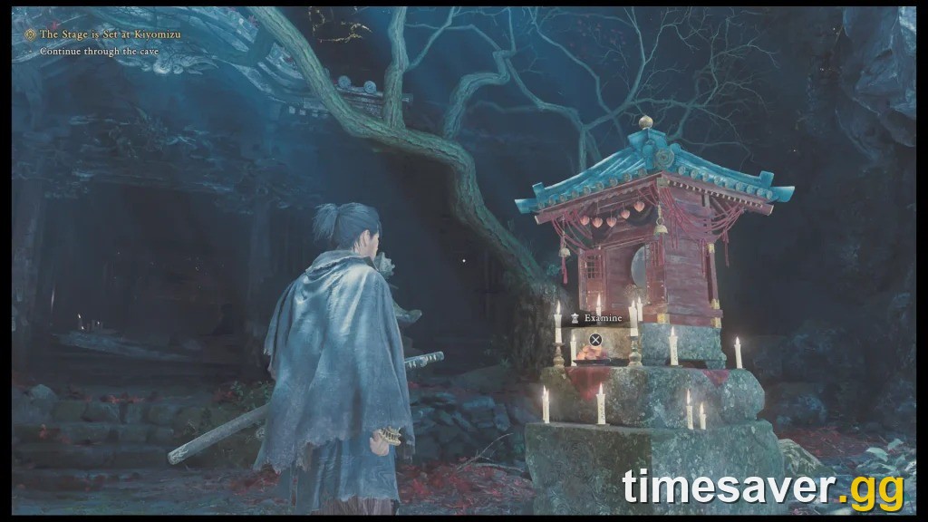 A Spirit Mirror save-point shrine in Onimusha: Way of the Sword