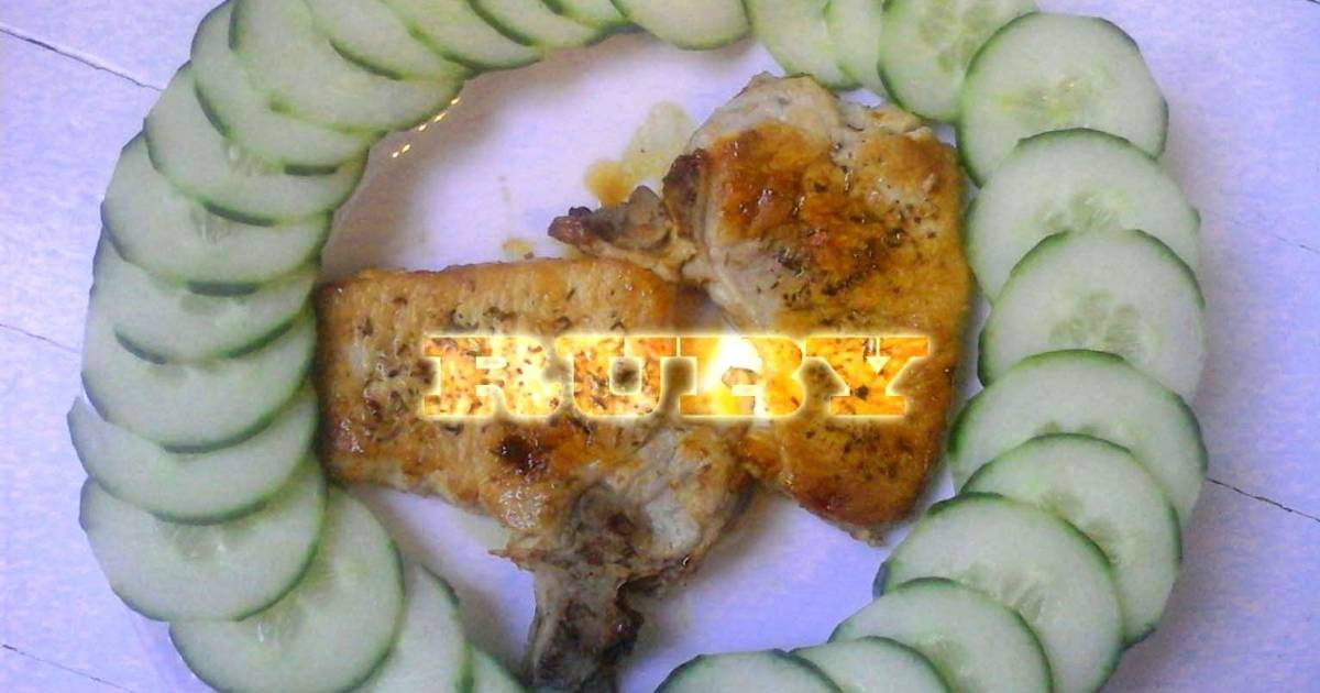 Sườn chiên 5 phút cùng LÁ cỏ xạ hương