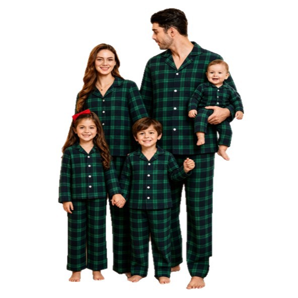Family Pajama Set, plaid, long sleeve, 2632