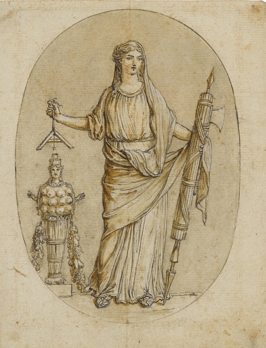 A female allegory possibly Abundance