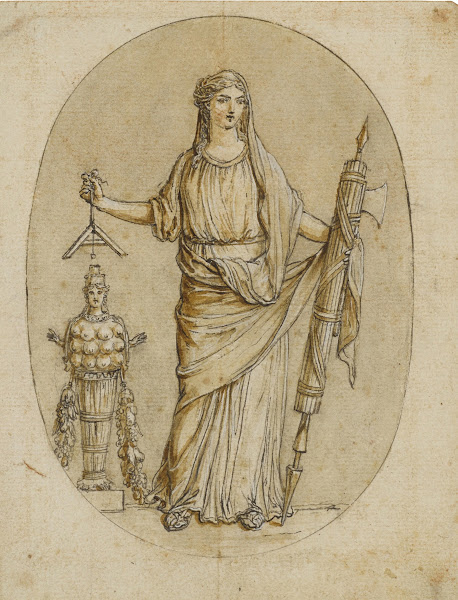 A female allegory possibly Abundance