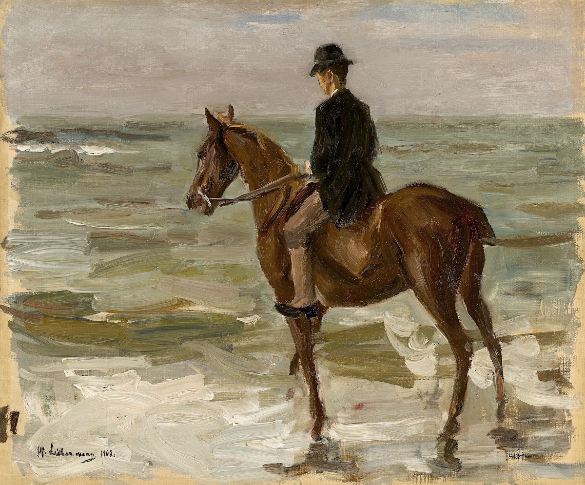 Reiter am Strand 1900