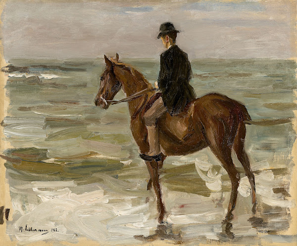 Reiter am Strand 1900