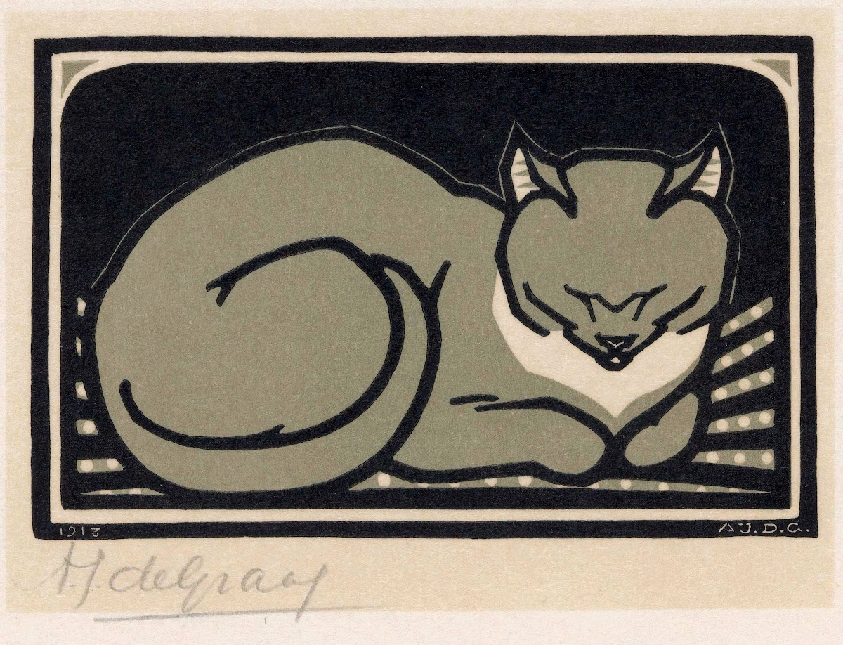Slapende kat 1918