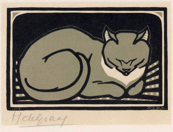 Slapende kat 1918