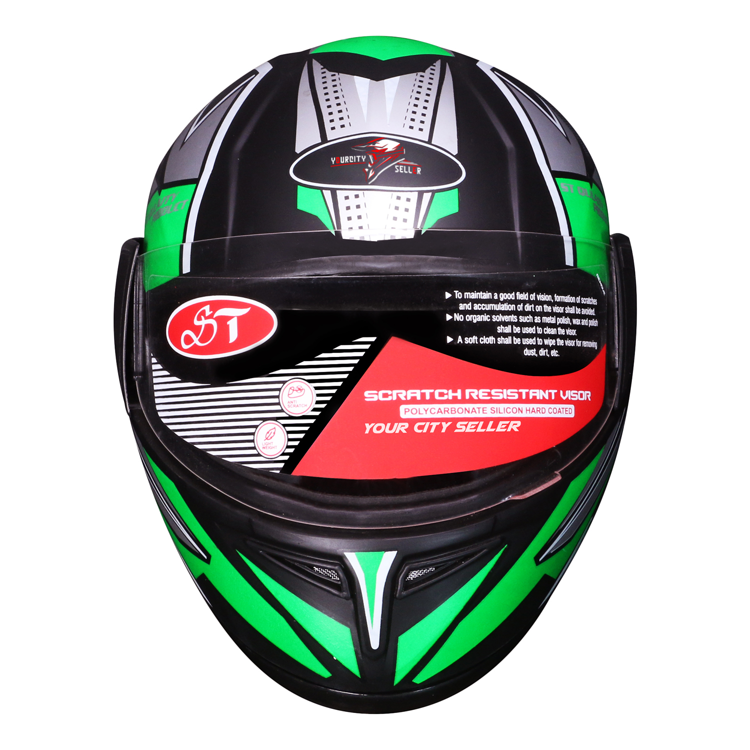 Side profile of the helmet showing aerodynamic shape