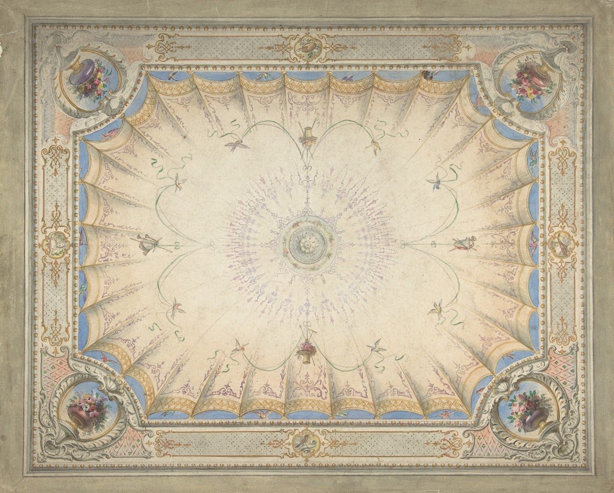 Ceiling Design for the Boudoir Ardgowan ca 1868